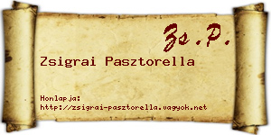 Zsigrai Pasztorella névjegykártya